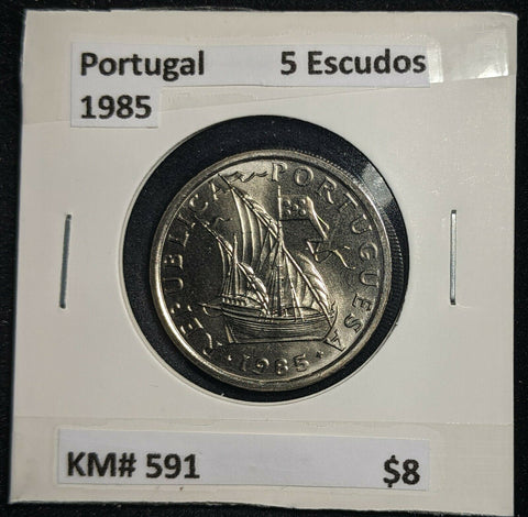 Portugal 1985 5 Escudos KM# 591 #975  #20C