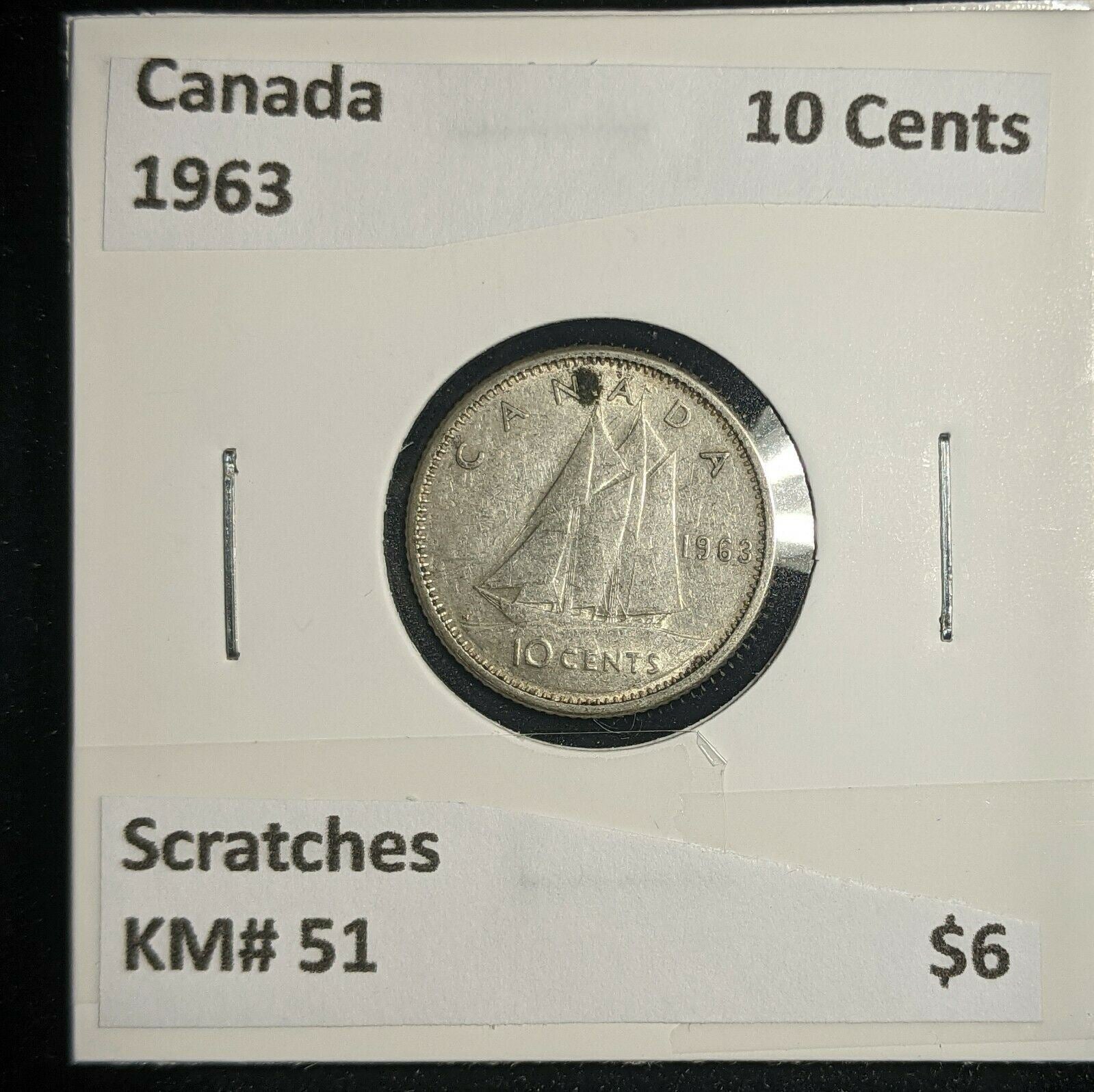 Canada 1963 10 Cents KM# 51 Scratches #109