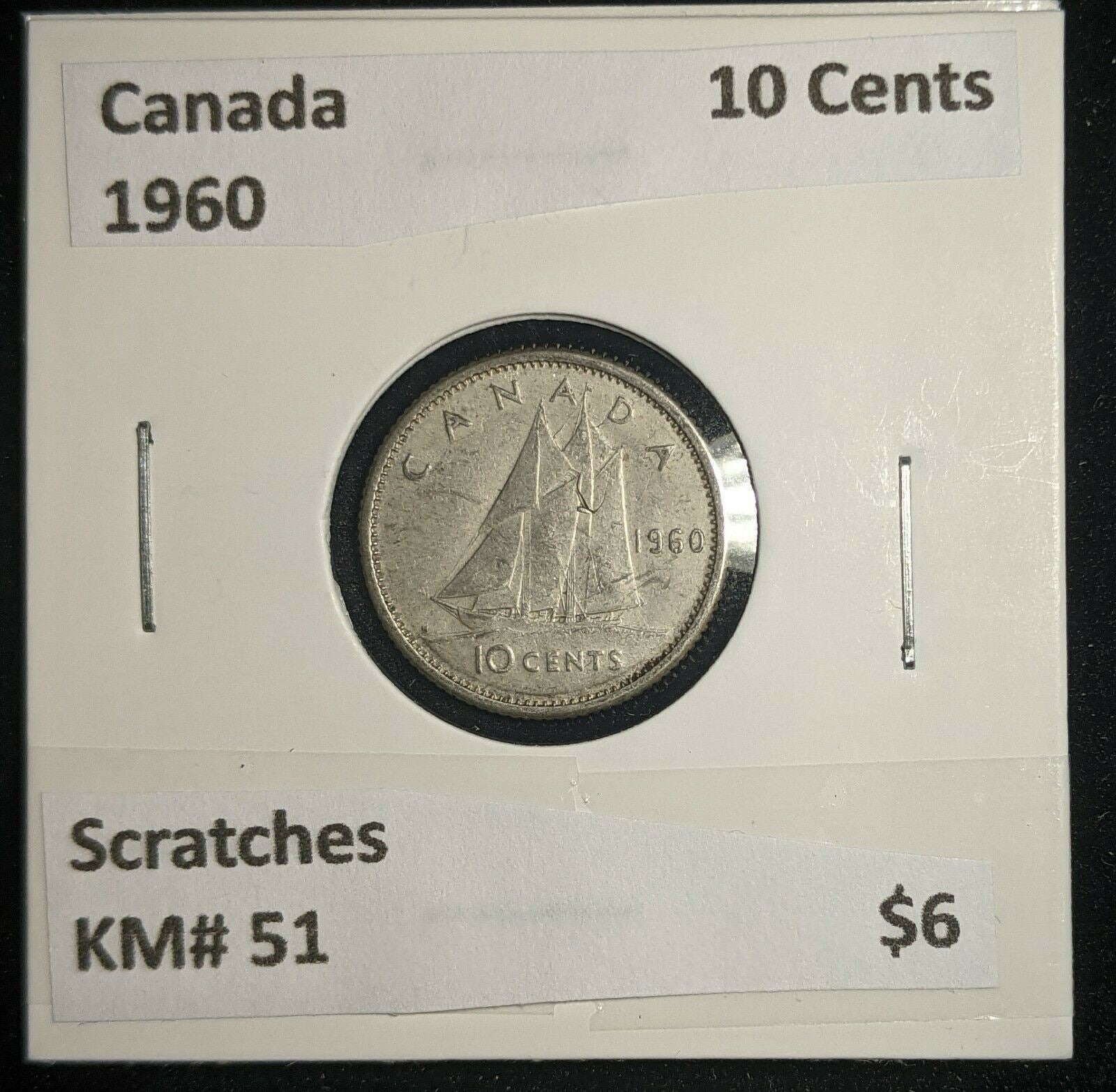 Canada 1960 10 Cents KM# 51 Scratches #993