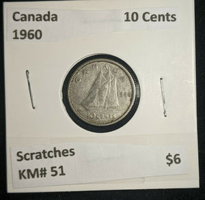 Canada 1960 10 Cents KM# 51 Scratches #509