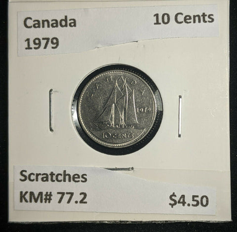 Canada 1979 10 Cents KM# 77.2 Scratches #1141