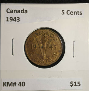 Canada 1943 5 Cents KM# 40 #1117    9A