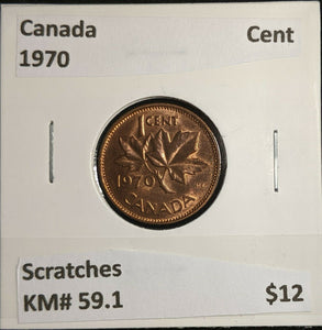 Canada 1970 Cent KM# 59.1 Scratches #906