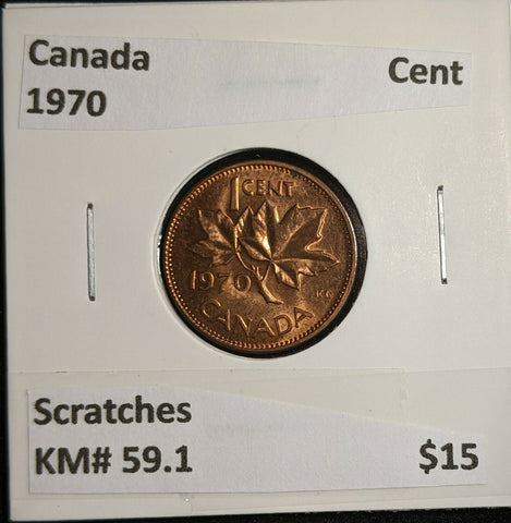 Canada 1970 Cent KM# 59.1 Scratches #508