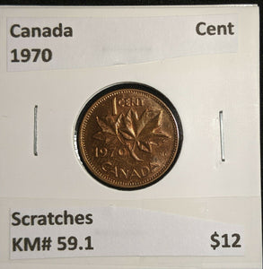 Canada 1970 Cent KM# 59.1 Scratches #997