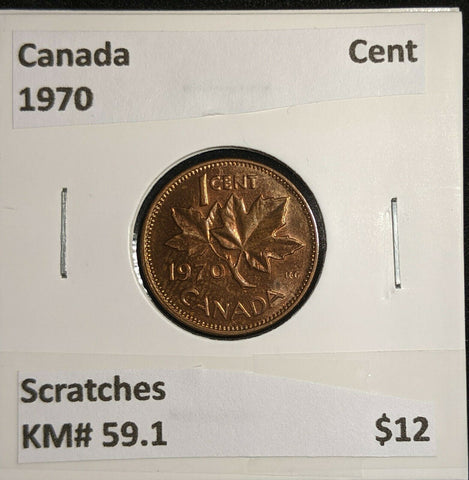 Canada 1970 Cent KM# 59.1 Scratches #997
