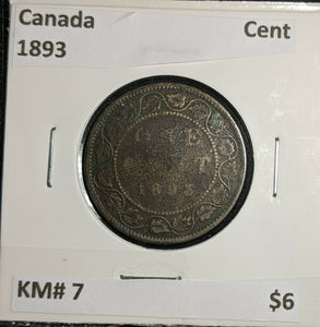 Canada 1893 Cent KM# 7 #1091