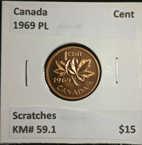 Canada 1969 PL Cent KM# 59.1 Scratches #387