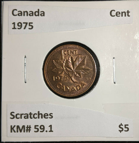 Canada 1975 Cent KM# 59.1 Scratches #725