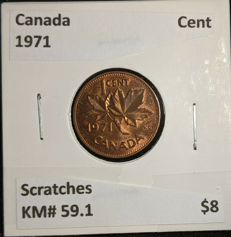 Canada 1971 Cent KM# 59.1 Scratches #658