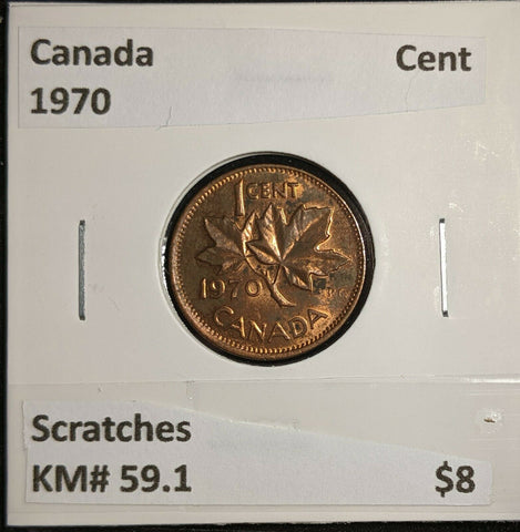 Canada 1970 Cent KM# 59.1 Scratches #910