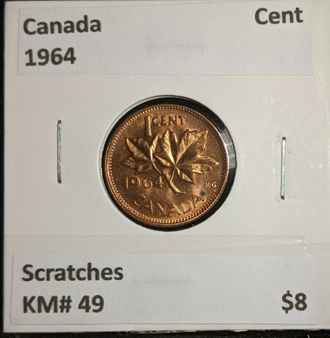 Canada 1964 Cent KM# 49 Scratches #935