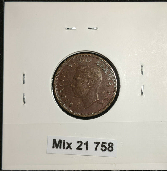 Canada 1952 Cent KM# 41 Rim Damage #758