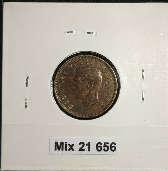 Canada 1949 Cent KM# 41 Cleaned #656