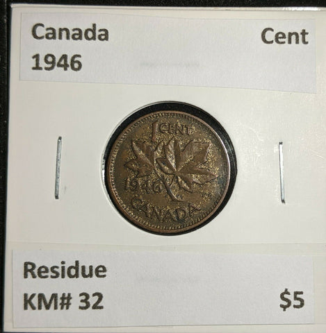 Canada 1946 Cent KM# 32 Residue #936