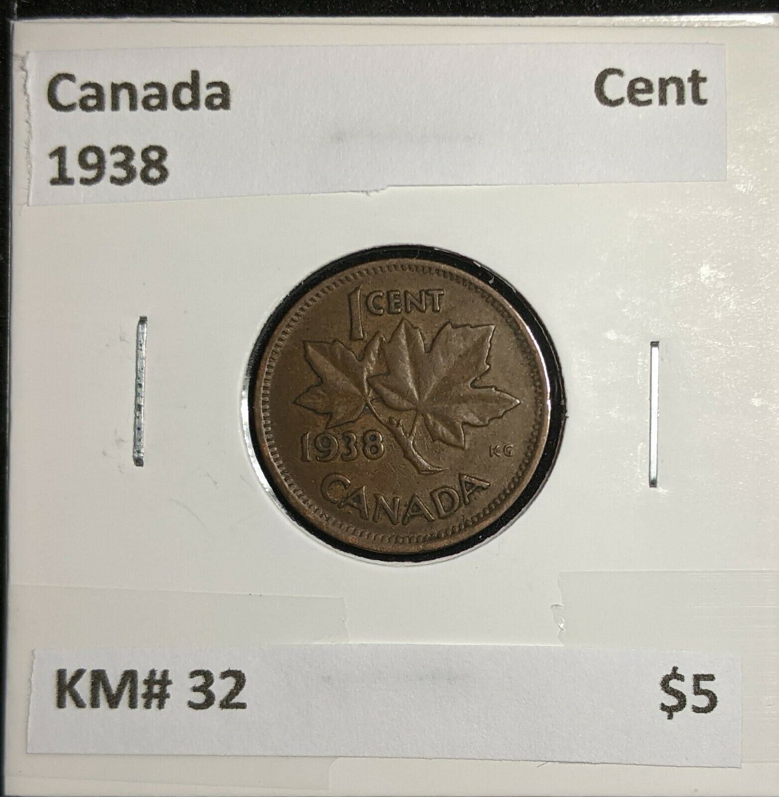 Canada 1938 Cent KM# 32 #625
