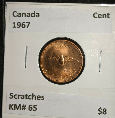 Canada 1967 Cent KM# 65 Scratches  #767