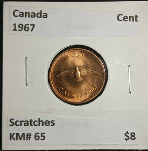 Canada 1967 Cent KM# 65 Scratches  #752