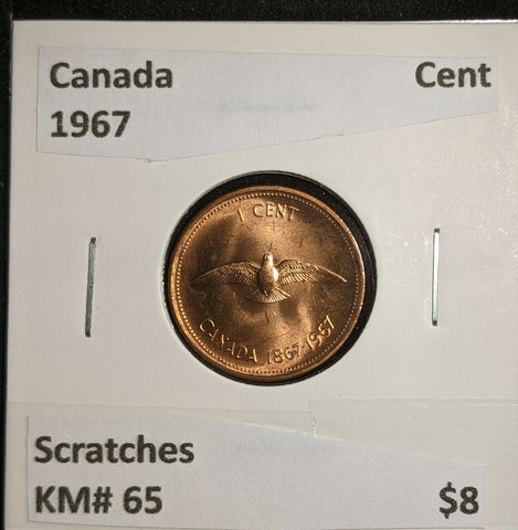 Canada 1967 Cent KM# 65 Scratches  #766