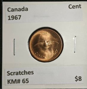 Canada 1967 Cent KM# 65 Scratches  #915