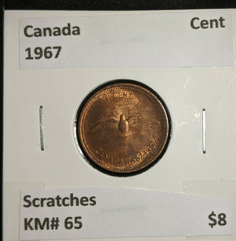 Canada 1967 Cent KM# 65 Scratches  #964