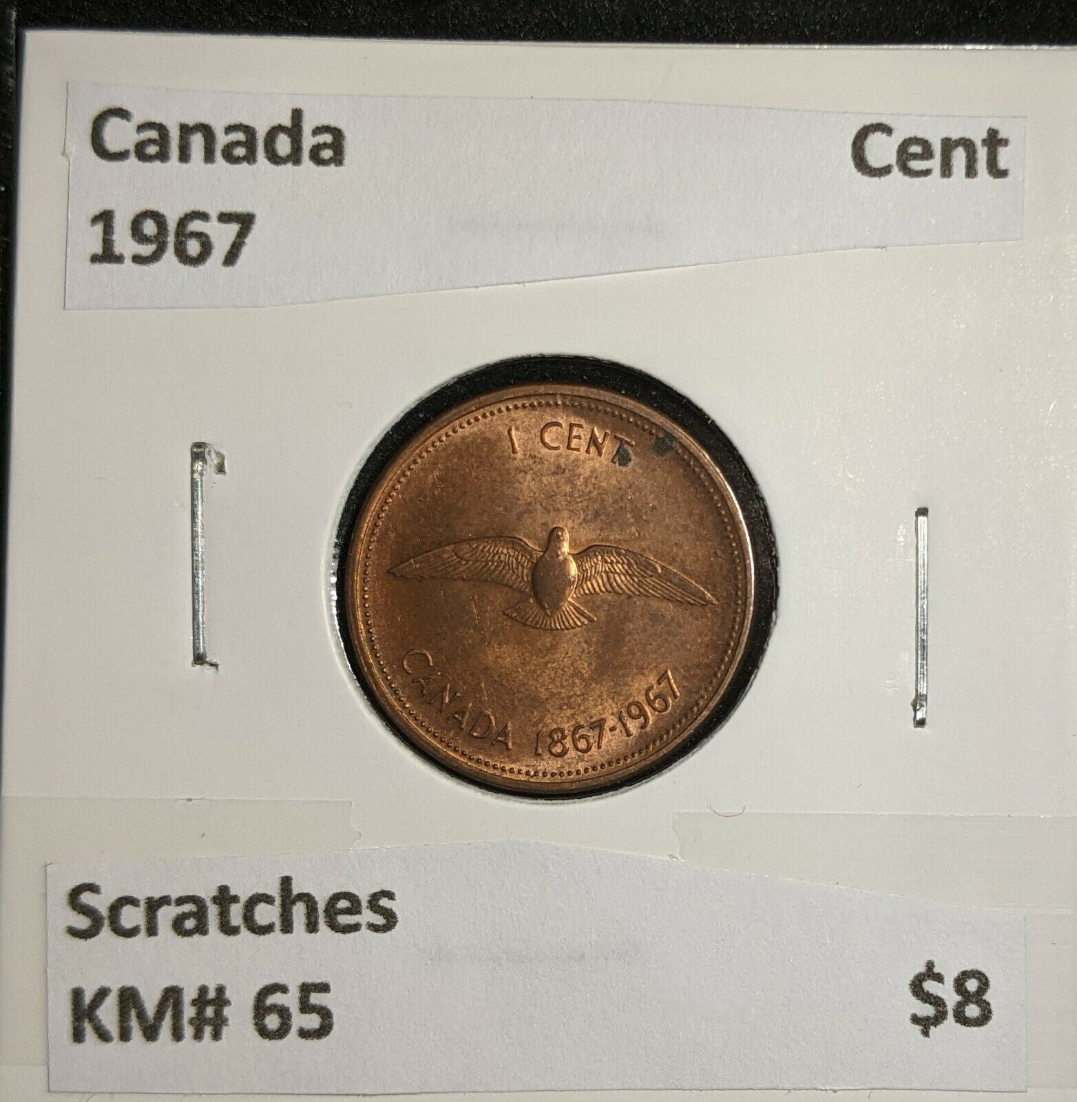 Canada 1967 Cent KM# 65 Scratches  #760