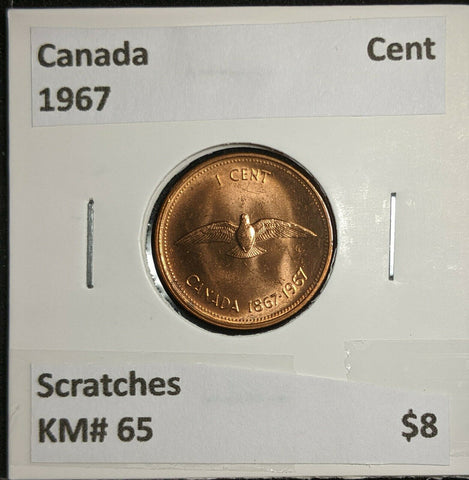 Canada 1967 Cent KM# 65 Scratches  #920