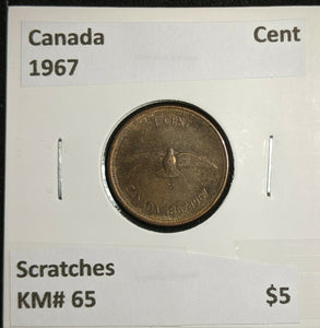 Canada 1967 Cent KM# 65 Scratches  #759
