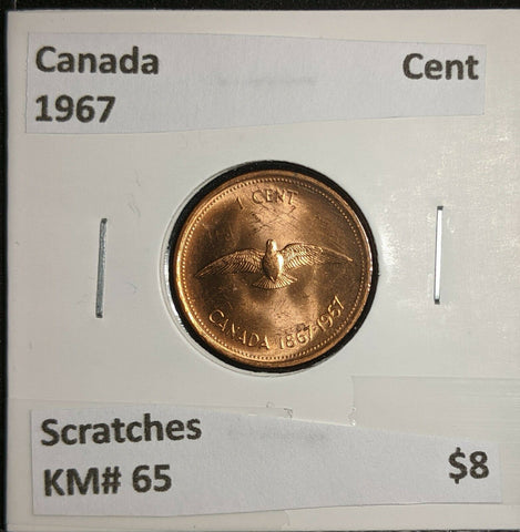 Canada 1967 Cent KM# 65 Scratches  #796
