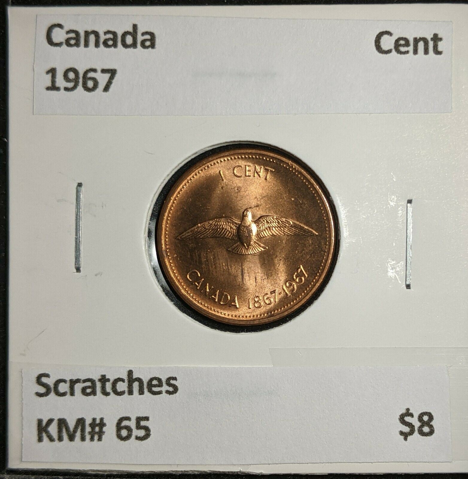 Canada 1967 Cent KM# 65 Scratches  #852