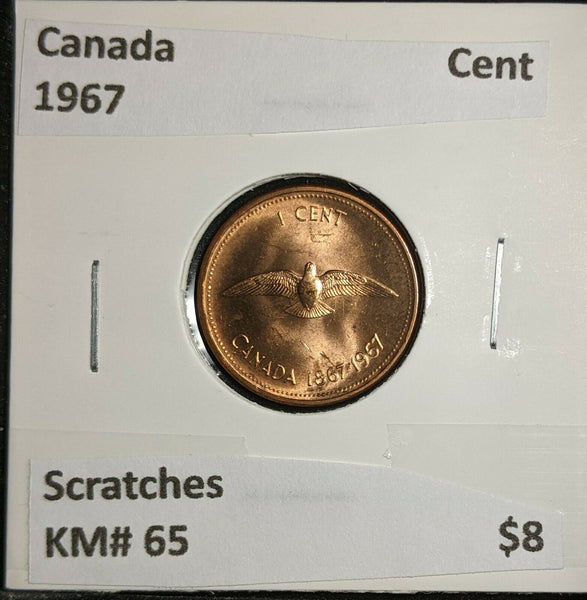 Canada 1967 Cent KM# 65 Scratches  #871