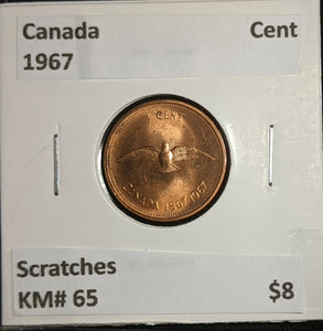 Canada 1967 Cent KM# 65 Scratches  #844