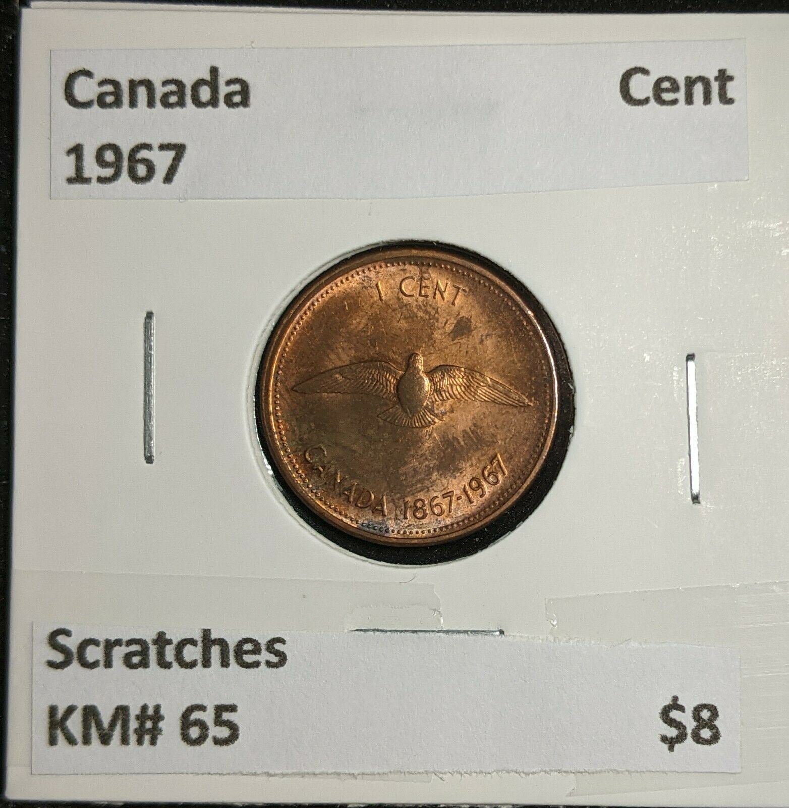 Canada 1967 Cent KM# 65 Scratches  #745
