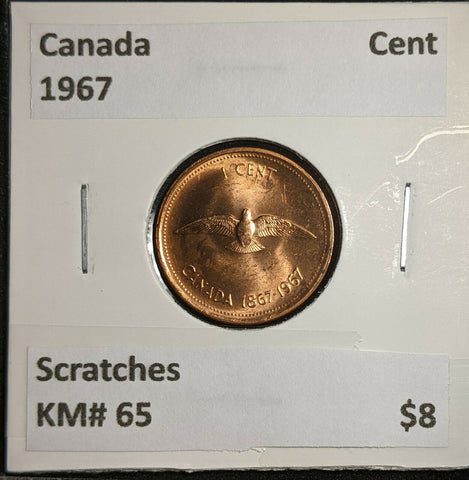 Canada 1967 Cent KM# 65 Scratches  #873