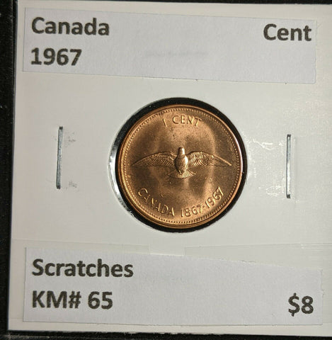 Canada 1967 Cent KM# 65 Scratches  #860