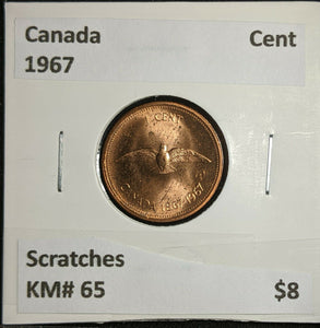 Canada 1967 Cent KM# 65 Scratches  #772