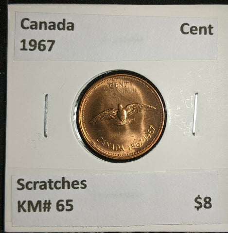 Canada 1967 Cent KM# 65 Scratches  #858