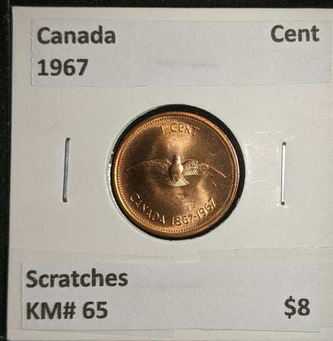 Canada 1967 Cent KM# 65 Scratches  #785
