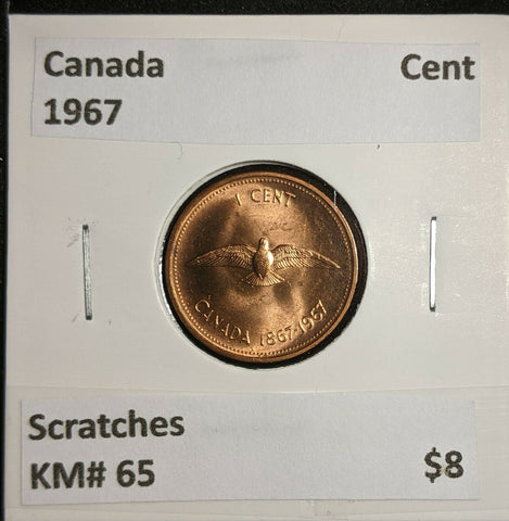 Canada 1967 Cent KM# 65 Scratches  #893