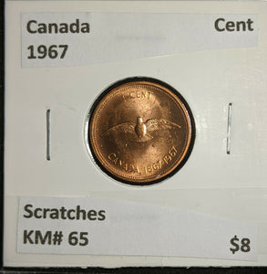 Canada 1967 Cent KM# 65 Scratches  #928