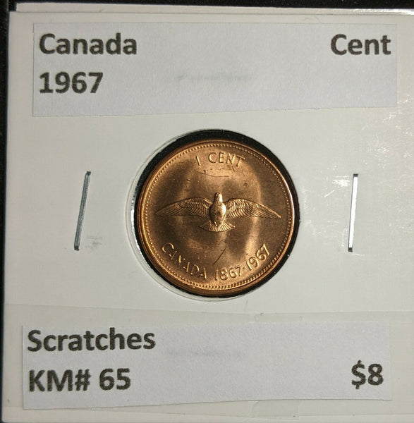 Canada 1967 Cent KM# 65 Scratches  #921