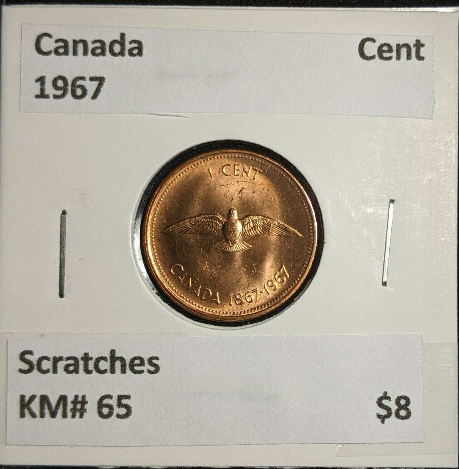 Canada 1967 Cent KM# 65 Scratches  #769