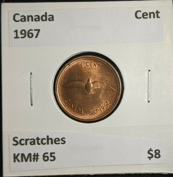 Canada 1967 Cent KM# 65 Scratches  #939