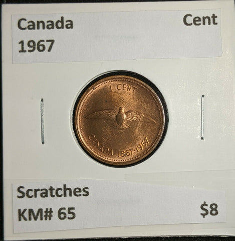 Canada 1967 Cent KM# 65 Scratches  #939
