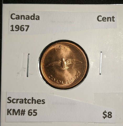 Canada 1967 Cent KM# 65 Scratches  #918