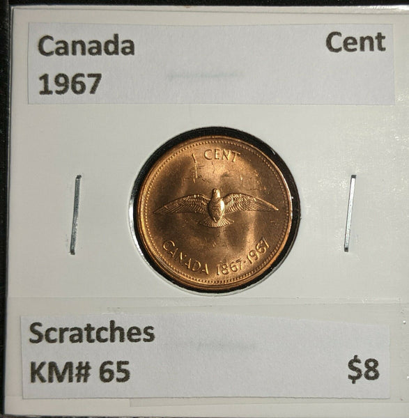Canada 1967 Cent KM# 65 Scratches  #850