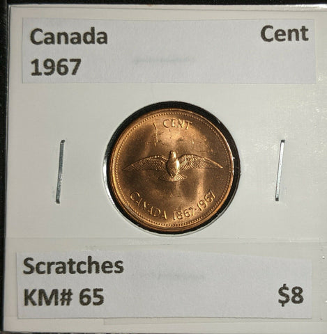 Canada 1967 Cent KM# 65 Scratches  #850