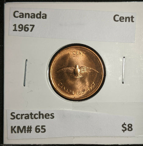 Canada 1967 Cent KM# 65 Scratches  #904