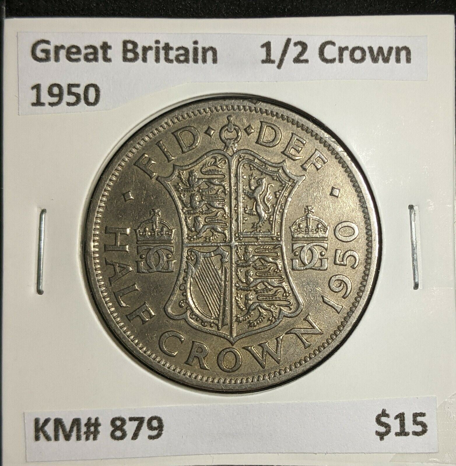 Great Britain 1950 1/2 Crown KM# 879 #200