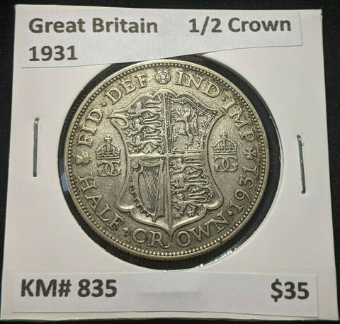 Great Britain 1931 1/2 Crown KM# 835 #284